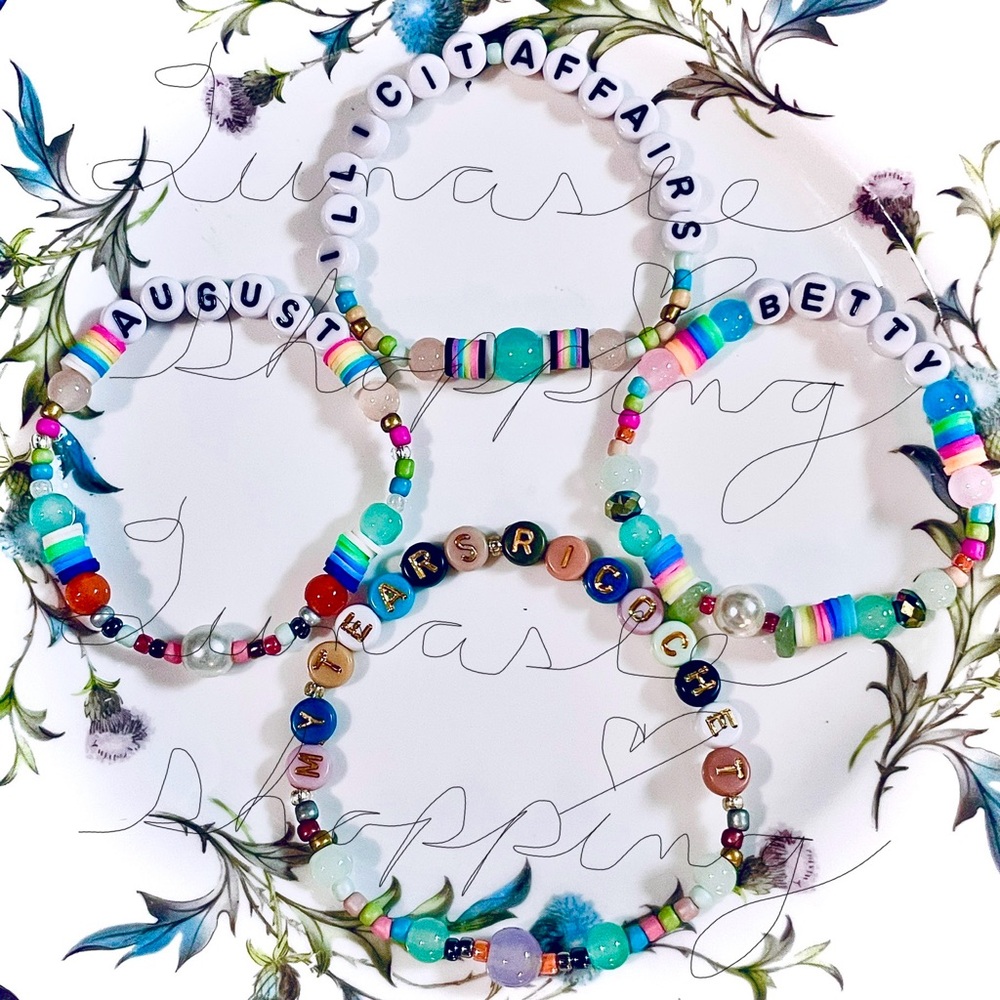 Taylor Swift folklore themed bracelets